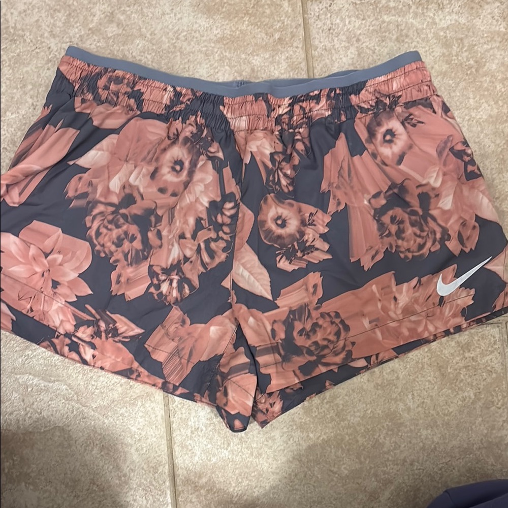Nike Pink and Gray Athletic Shorts